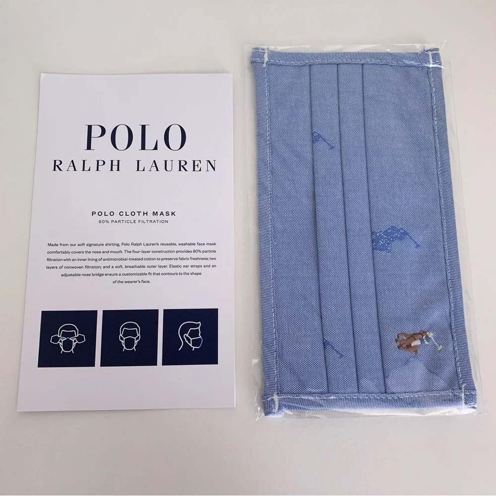 Ralph Lauren embroidered face mask